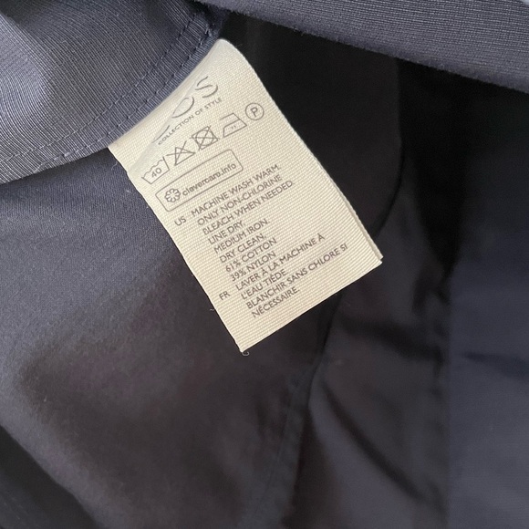 COS Blue short sleeve zip up jacket- Size 2 - Picture 7 of 8